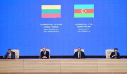 President Ilham Aliyev, President of Lithuania attend Azerbaijan-Lithuania business forum (PHOTO/VIDEO)