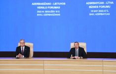 President Ilham Aliyev, President of Lithuania attend Azerbaijan-Lithuania business forum (PHOTO/VIDEO)