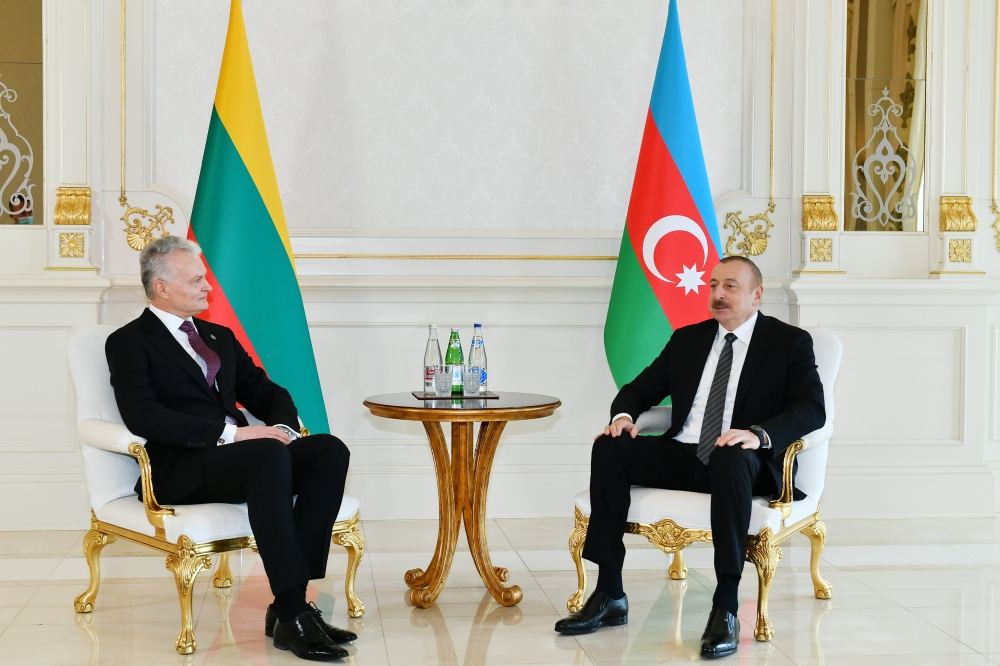 Состоялась встреча Президента Ильхама Алиева и Президента Литвы Гитанаса Науседы (ФОТО/ВИДЕО)