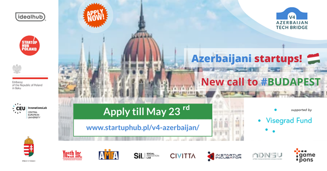 V4ATB зовет стартапы Азербайджана подавать заявки в будапештский этап программы и приглашает сообщество на онлайн Demo Day в Праге.
