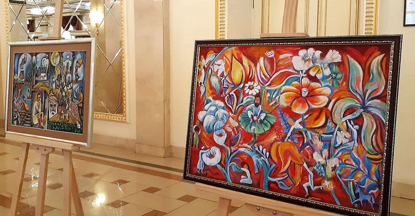 "Наш мир" – народный художник Ашраф Гейбатов представил картины, наполненные любовью к Азербайджану (ФОТО)