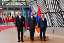 President Ilham Aliyev had meeting with President of European Council and Prime Minister of Armenia in Brussels (PHOTO/VIDEO) (UPDATED)
