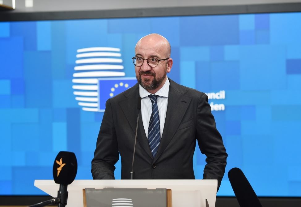 European Council President Charles Michel makes press statement following trilateral meeting with President Ilham Aliyev and Prime Minister Nikol Pashinyan (PHOTO/VIDEO)