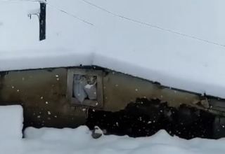 В Губинском районе Азербайджана выпал снег (ВИДЕО)