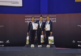 Awards held for winners of 6th Azerbaijan and Baku Championships in Aerobic Gymnastics among pre-juniors and juniors (PHOTO)