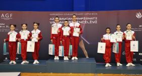 Awards ceremony held for winners of Azerbaijan and Baku Championships in Aerobic Gymnastics among groups and trios (PHOTO)
