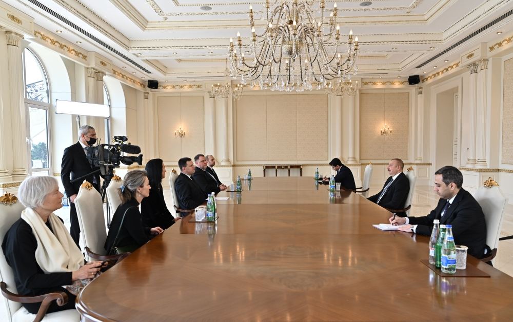 President Ilham Aliyev receives delegation led by Estonian Parliament's chairman (VIDEO) (UPDATE)