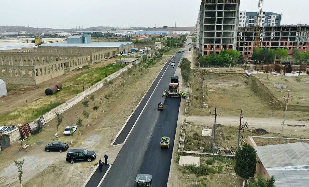 Aşağı Güzdək avtomobil yolu yenidən qurulur (FOTO/VİDEO)