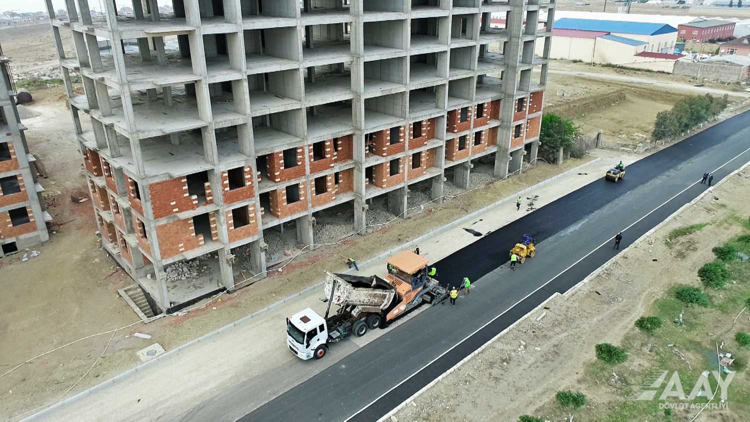 Aşağı Güzdək avtomobil yolu yenidən qurulur (FOTO/VİDEO)