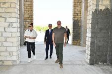 President Ilham Aliyev, First Lady Mehriban Aliyeva view construction of Zangilan mosque (PHOTO/VIDEO)