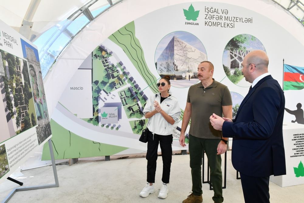 President Ilham Aliyev, First Lady Mehriban Aliyeva attend groundbreaking ceremony for complex of museums of occupation and Victory in Zangilan (PHOTO/VIDEO)
