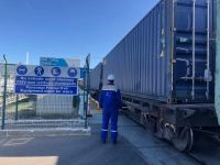 Из Бакинского порта в Финляндию отправлена первая партия грузов из Китая (ФОТО)