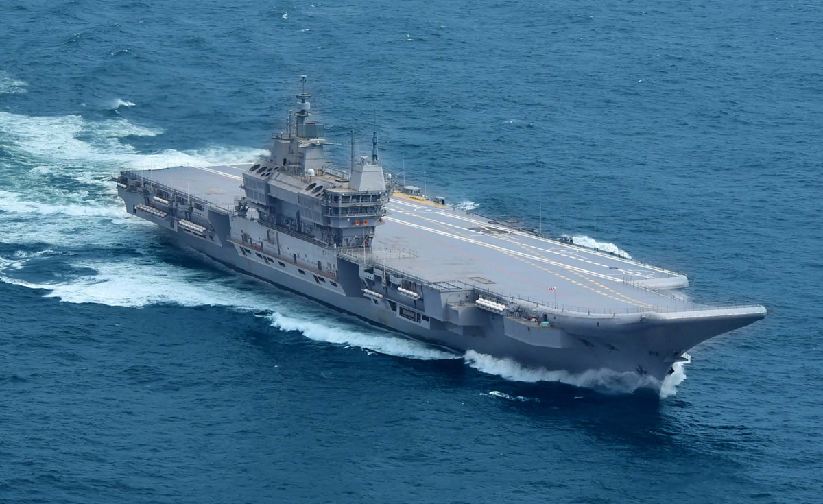 India launches its first home-built aircraft carrier