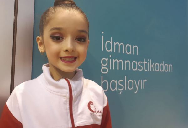 Young Azerbaijani athlete expresses her joy at participating in gymnastics competitions