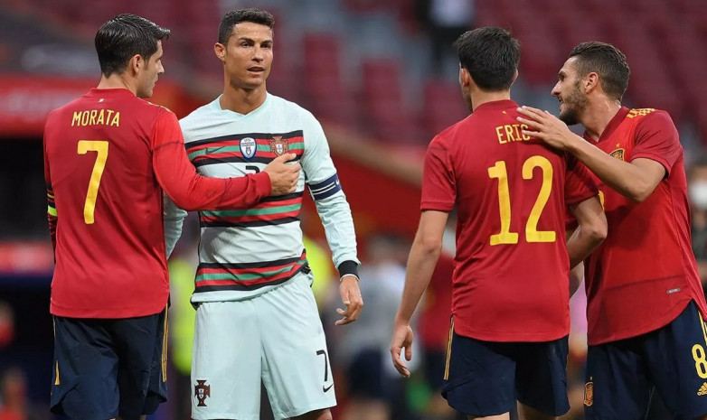 Сборные Испании и Португалии сыграли вничью в матче футбольной Лиги наций