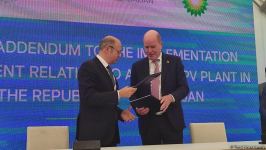 Azerbaijani Ministry of Energy signs documents with UK's bp  in Shusha (PHOTO)