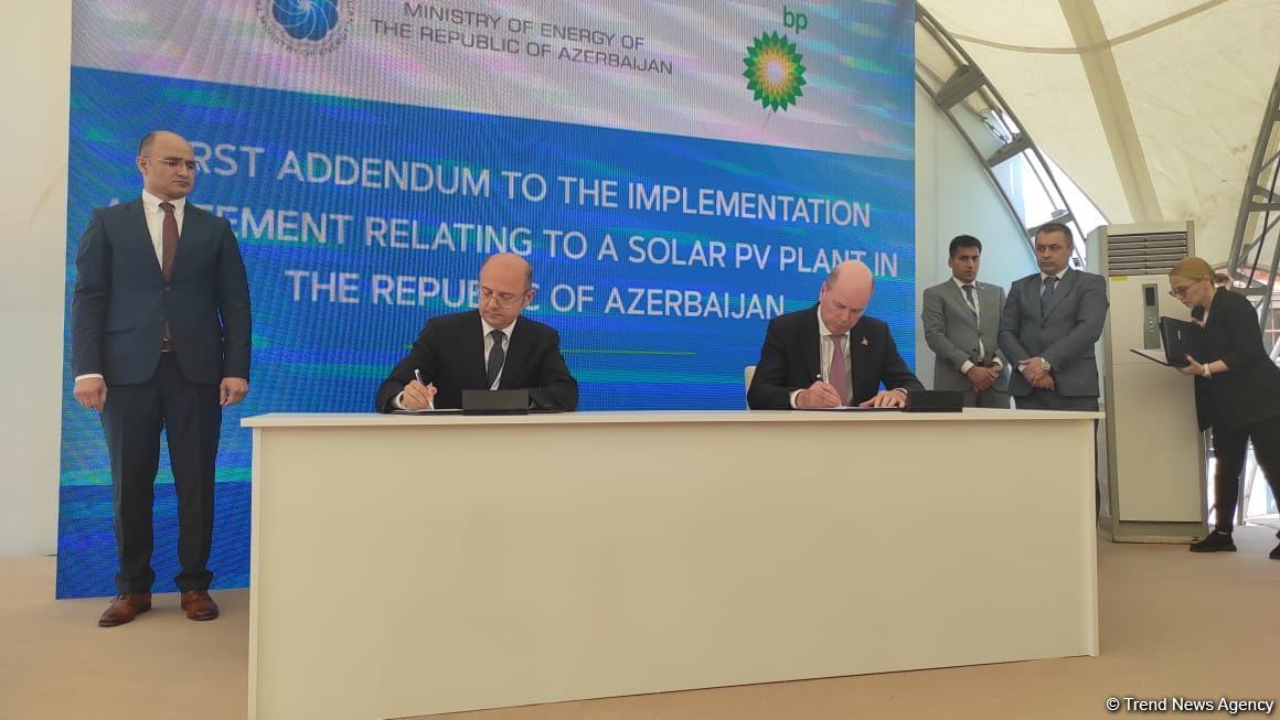 Azerbaijani Ministry of Energy signs documents with UK's bp  in Shusha (PHOTO)