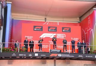 Состоялась церемония награждения победителей Гран-при Азербайджана "Формулы-1" (ФОТО)
