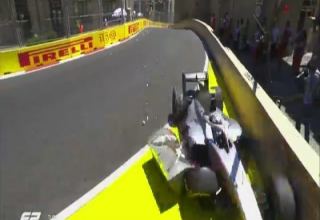 Another accident takes place within main Formula 2 race in Baku (PHOTO)
