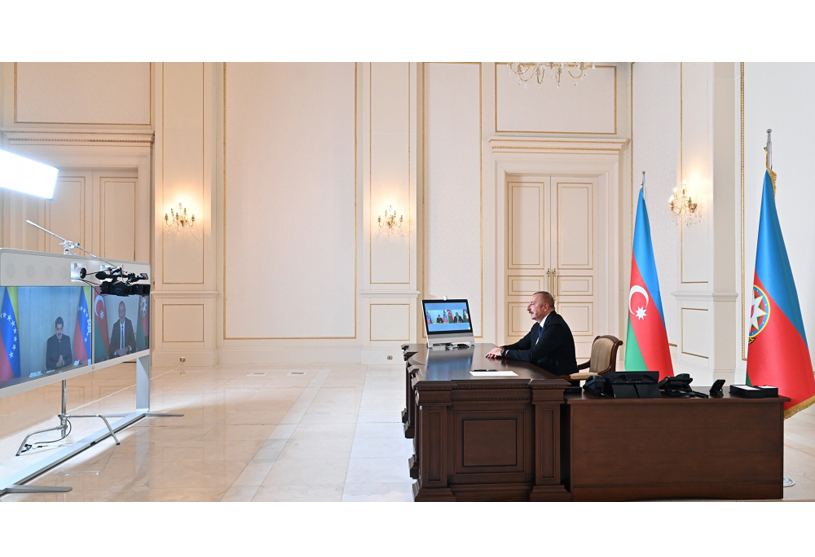 President Ilham Aliyev meets with President of Venezuela Nicolas Maduro in format of video conference (PHOTO/VIDEO)