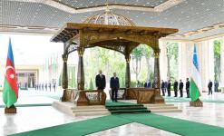 Official welcome ceremony held for President Ilham Aliyev in Tashkent (PHOTO/VIDEO)