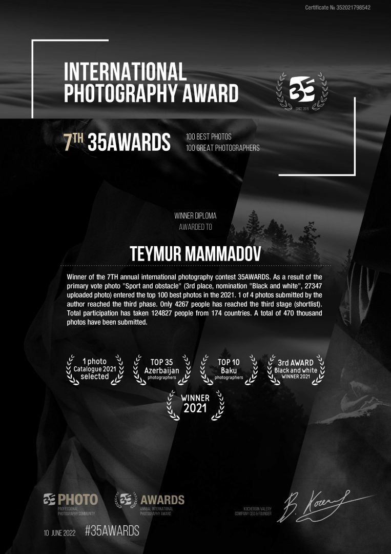 Азербайджанский фотограф стал лауреатом престижного международного конкурса (ФОТО)