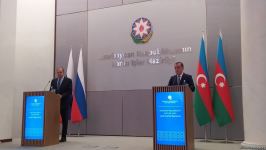 Главы МИД Азербайджана и России провели совместную пресс-конференцию (ФОТО/ВИДЕО)