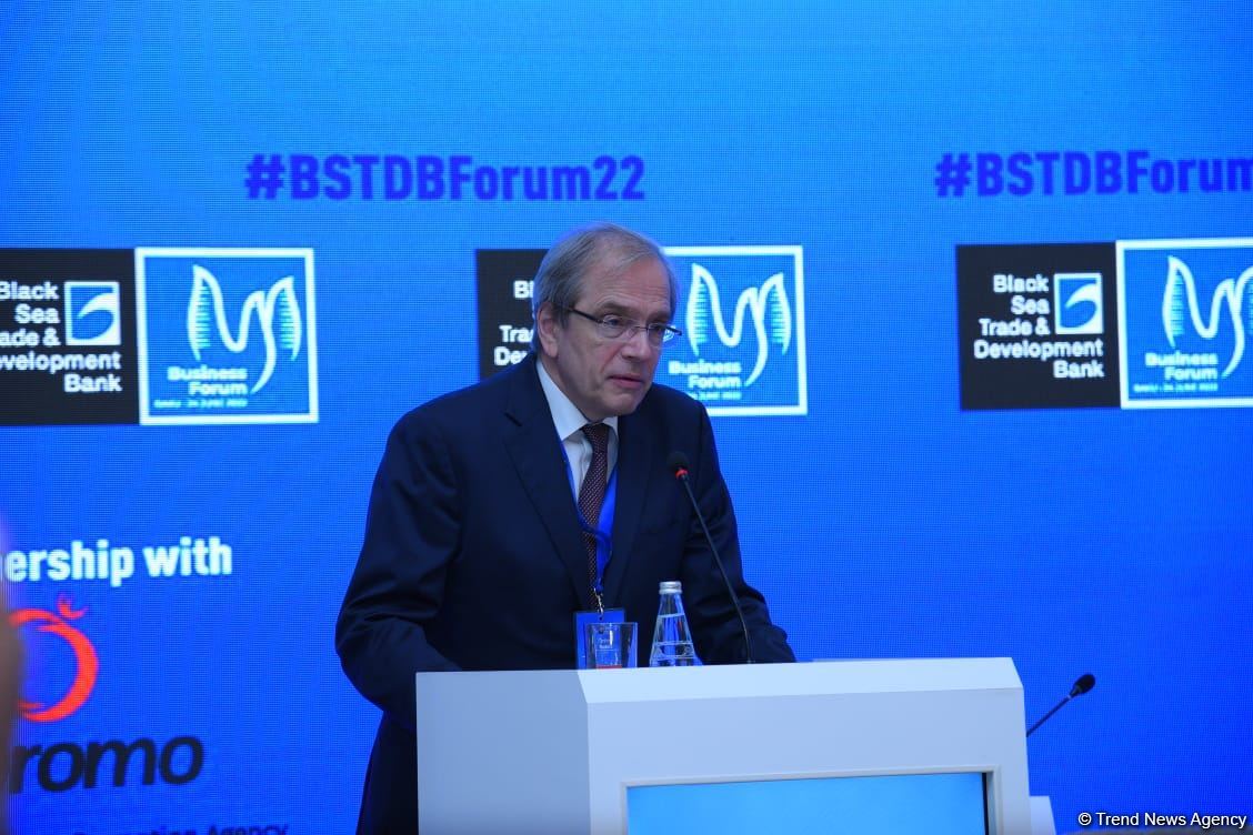 Azerbaijani Finance Minister invites BSTDB to join restoration projects in liberated Karabakh (PHOTO)