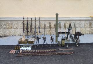 Various abandoned weapons found in Azerbaijan's liberated Fuzuli
