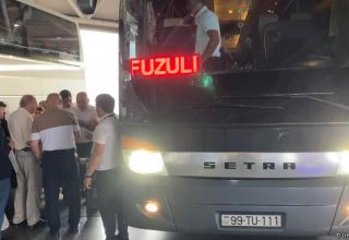 Отправился в путь первый автобус рейса Баку-Физули-Баку (ФОТО)