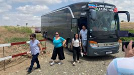 Bakıdan çıxan ilk sərnişin avtobusu Füzuliyə çatıb (FOTO)