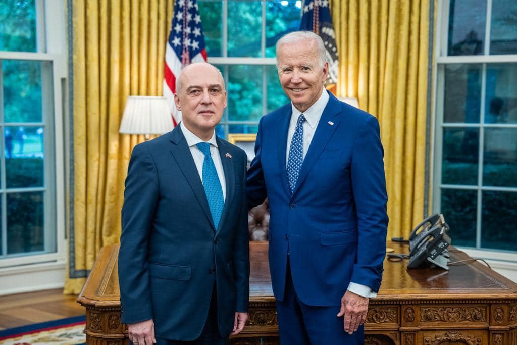 Georgian Ambassador to US hands over letters of credence to President Joe Biden