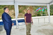 President Ilham Aliyev lays foundation stone for water production plant in Kalbajar district (PHOTO/VIDEO)