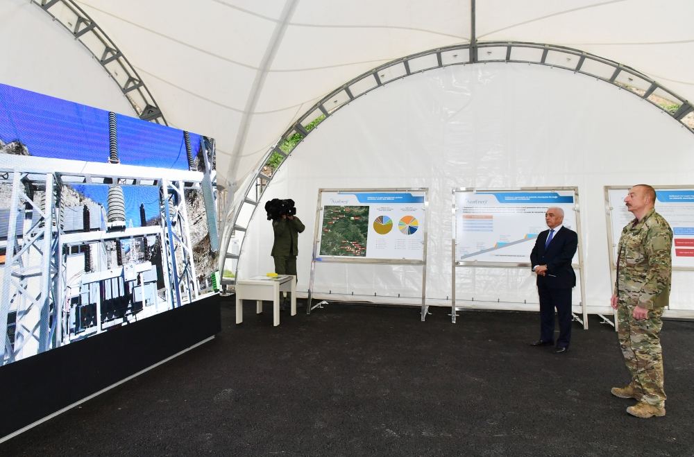 President Ilham Aliyev views construction progress of “Chirag-1” Small Hydroelectric Power Station in Kalbajar (PHOTO/VIDEO)