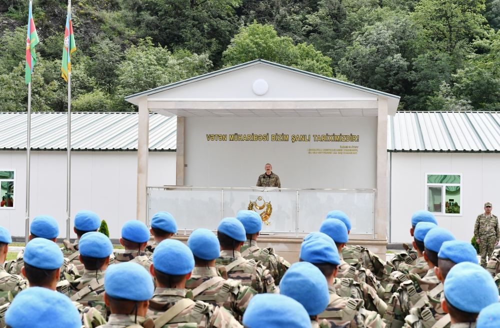 President, Victorious Commander-in-Chief Ilham Aliyev attends opening of military unit in Kalbajar district (PHOTO/VIDEO)