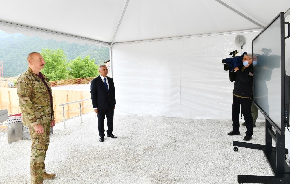 President Ilham Aliyev lays foundation stone for Kalbajar Digital Management Center (PHOTO/VIDEO)