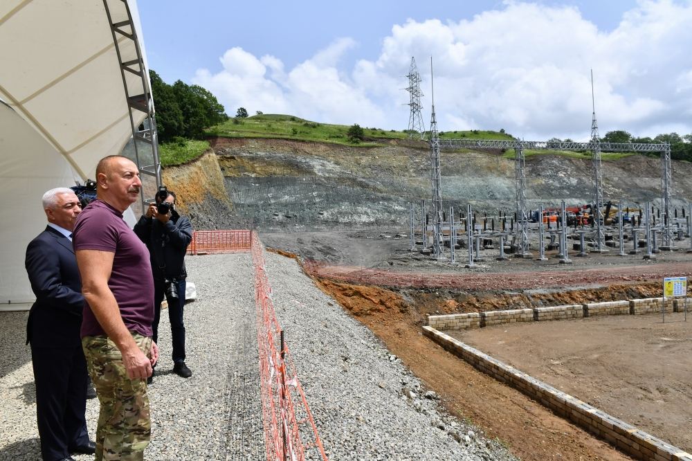 President Ilham Aliyev views work done at “Gorchu” power substation in Lachin (PHOTO/VIDEO)