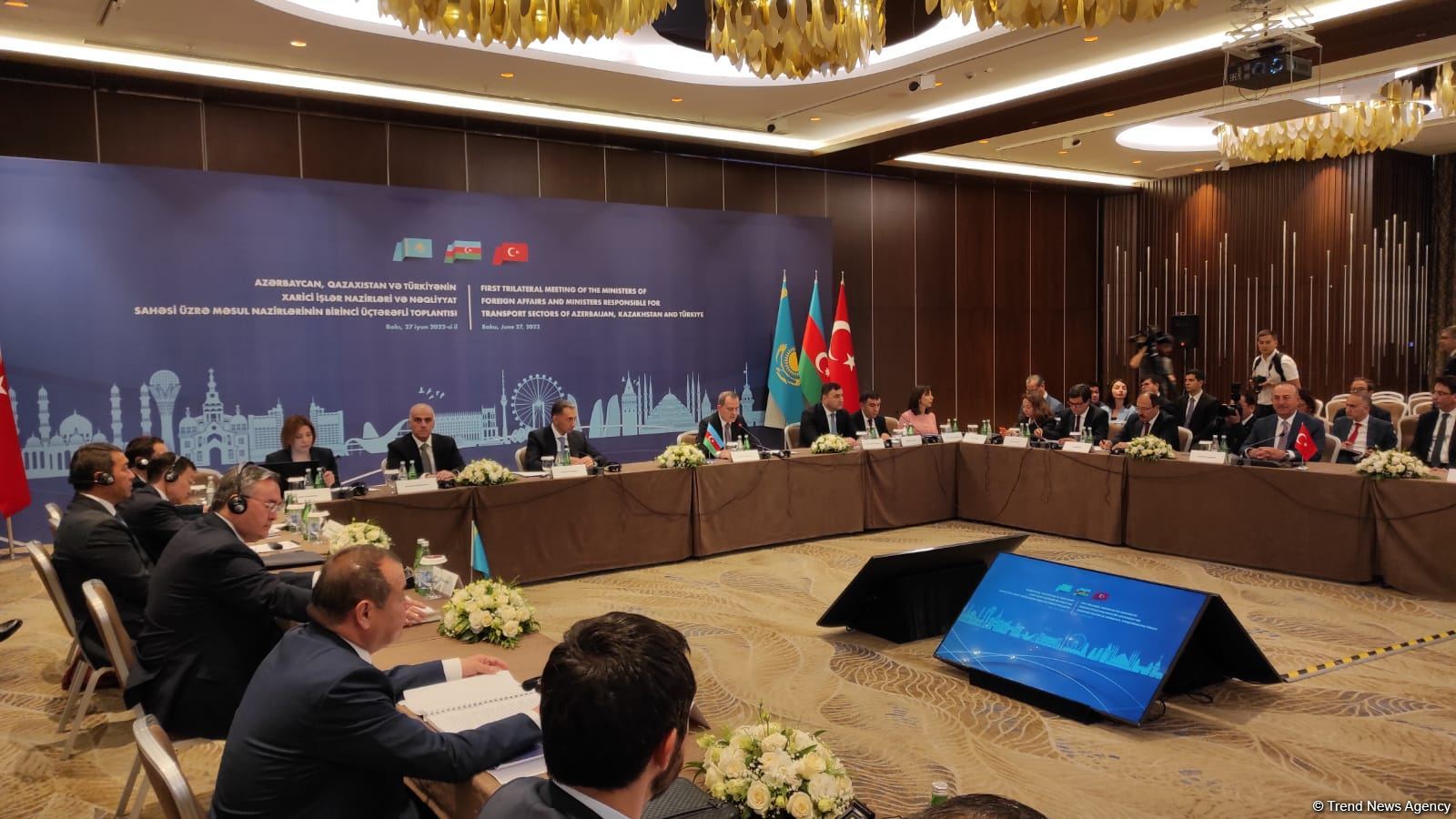 Meeting of Azerbaijani, Turkish and Kazakh FMs serving to ensure security of region – FM (PHOTO)