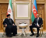 Президент Ильхам Алиев встретился с Президентом Ирана Сейедом Ибрахимом Раиси (ФОТО/ВИДЕО)