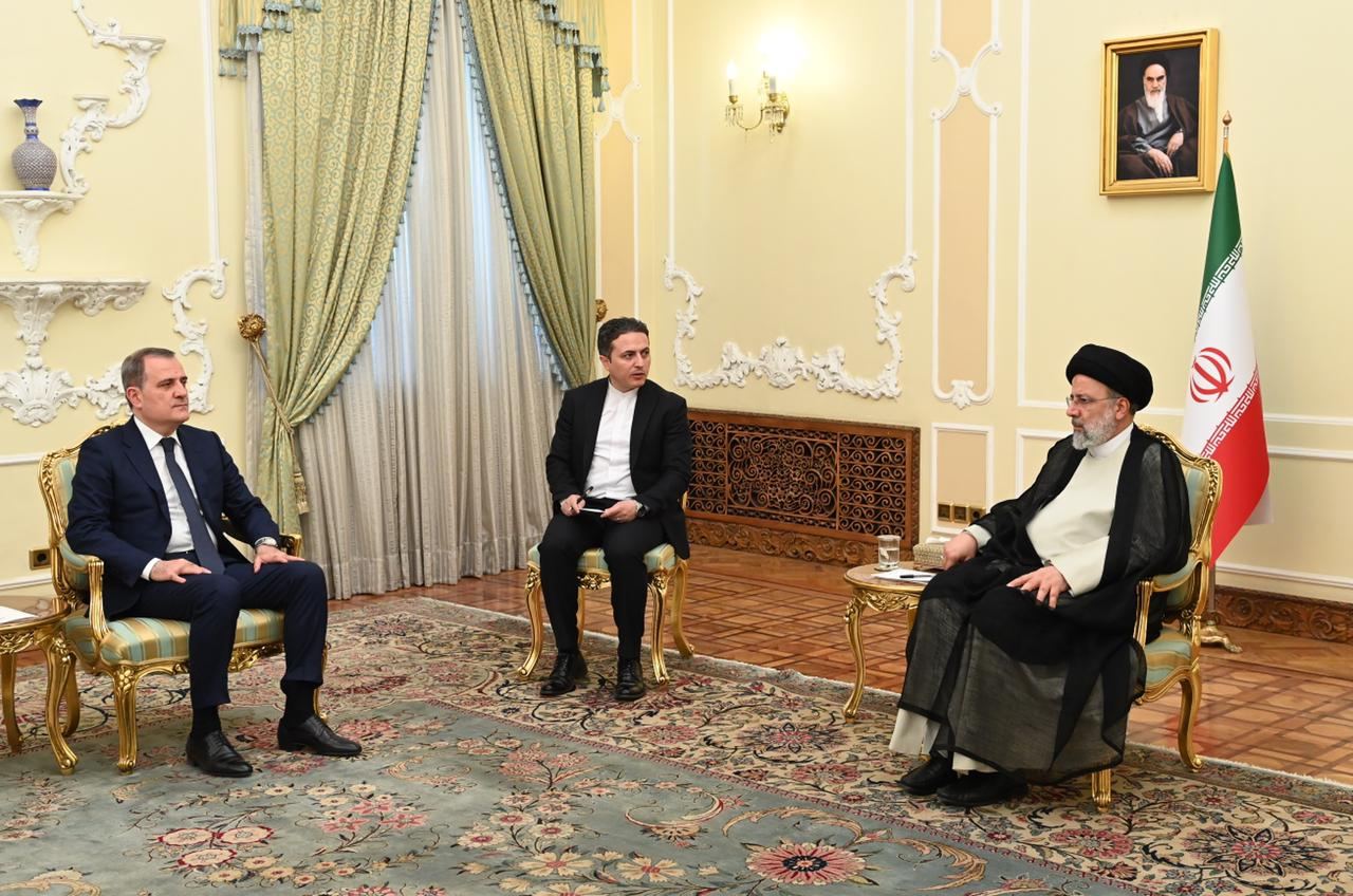 Ceyhun Bayramov İran Prezidenti ilə görüşüb (FOTO)