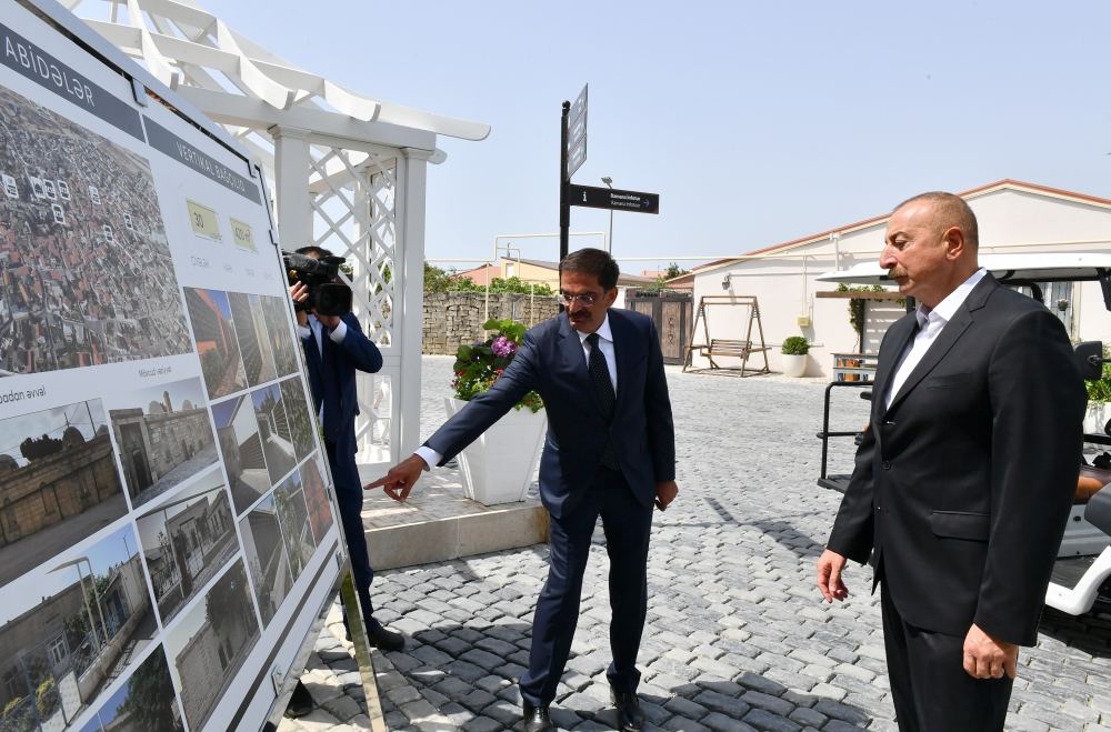 President Ilham Aliyev views landscaping work carried out in Baku's Ramana settlement (PHOTO/VIDEO)