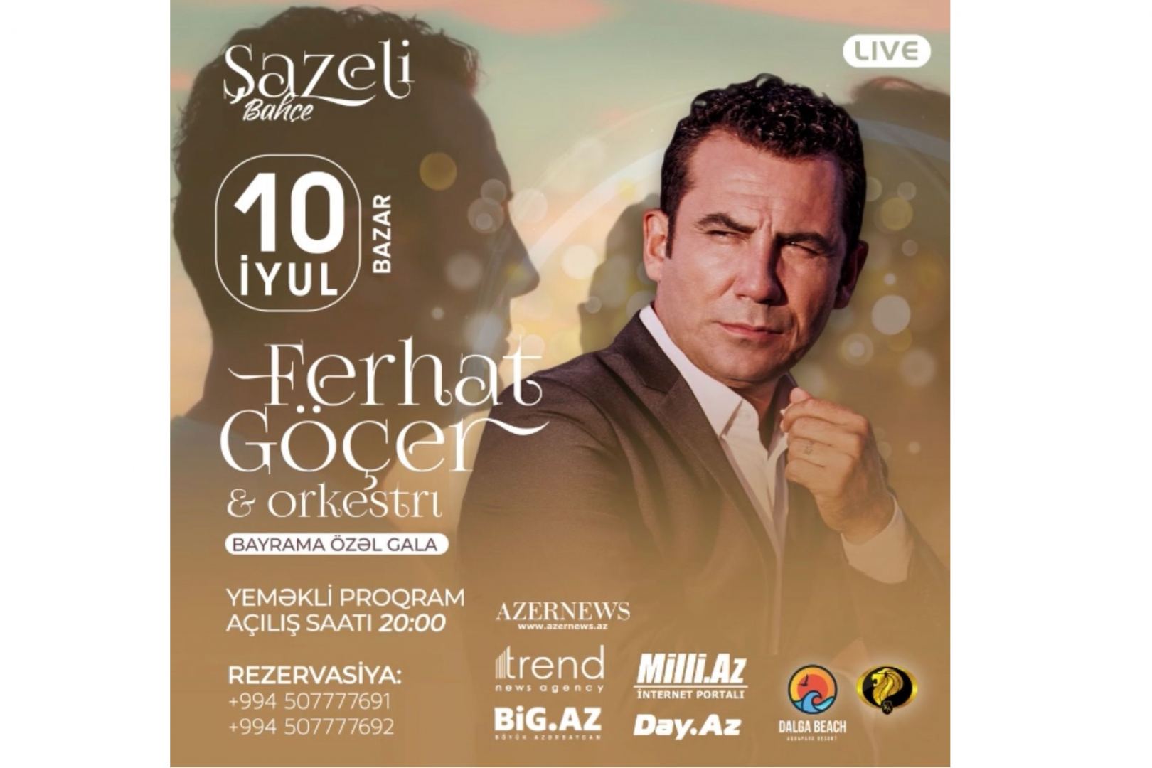 Məşhur türkiyəli ifaçı Ferhat Göçer Bakıda konsert ilə çıxış edəcək (VİDEO)