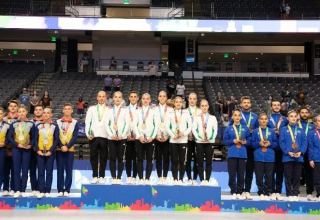 Азербайджанская команда по аэробной гимнастике завоевала "бронзу" на Всемирных играх в США (ФОТО)
