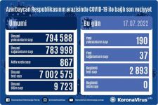 В Азербайджане выявлен еще 190 случаев заражения коронавирусом, вылечились 37 человек