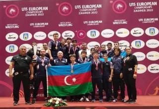 Four Azerbaijani wrestlers become European champions (PHOTO)
