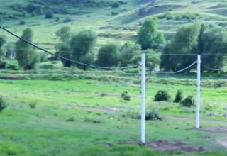 Laçın rayonunda yeni elektrik xətti çəkilib (VİDEO)