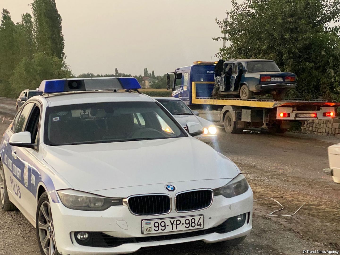 Bərdədə iki avtomobil toqquşub, 1 nəfər ölüb, 6 şəxs yaralanıb (FOTO)