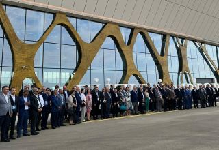 Delegation of foreign media representatives and experts arrives at Fuzuli International Airport (PHOTO)