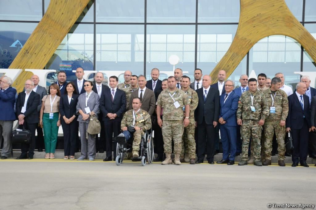 Delegation of foreign media representatives and experts arrives at Fuzuli International Airport (PHOTO)