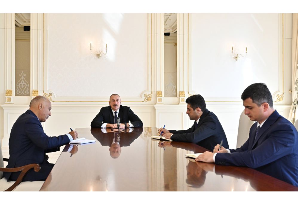 President Ilham Aliyev receives newly appointed heads of executive powers of Masalli, Lerik, Goygol districts (VIDEO)
